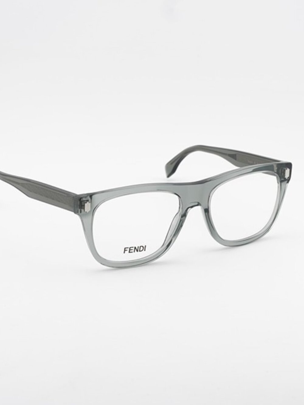 Fendi FE50070I 020 Eyeglasses Grey 54mm Square Frame